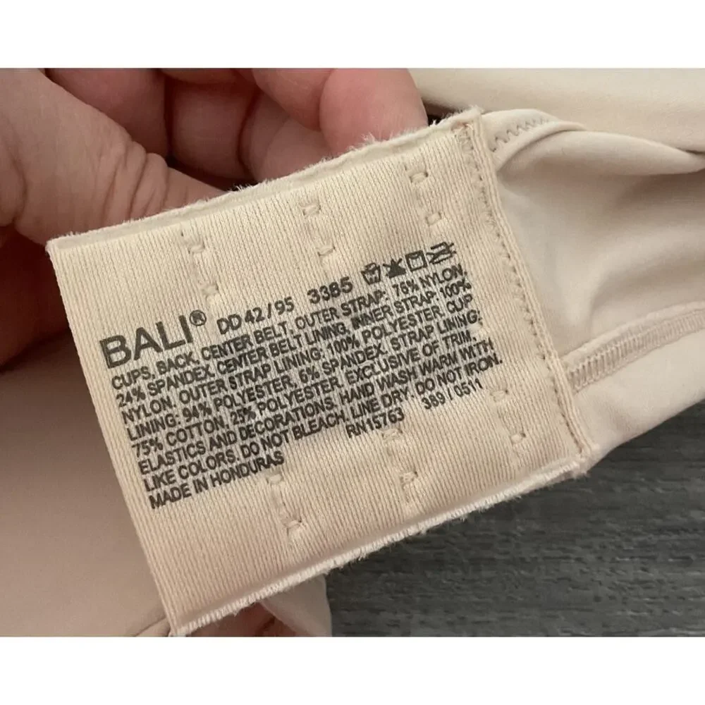 Bali 42DD Beige Passion Comfort Minimizer Bra 3385 Underwire Seamless - Picture 5 of 5